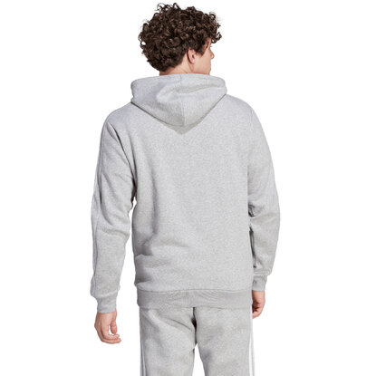 Bluza męska adidas Essentials Fleece 3-Stripes Hoodie szara IJ6474