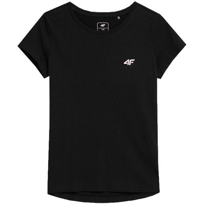 Koszulka dla dziewczynki 4F F0816 głęboka czerń 4FJAW23TTSHF0816 20S