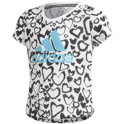 Koszulka dla dzieci adidas Must Haves Graphic Tee biała GE0937