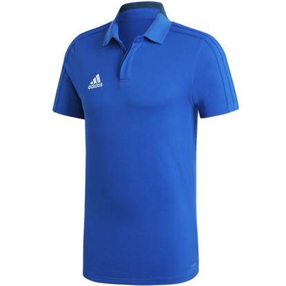 Koszulka męska adidas Condivo 18 Cotton Polo niebieska CF4375