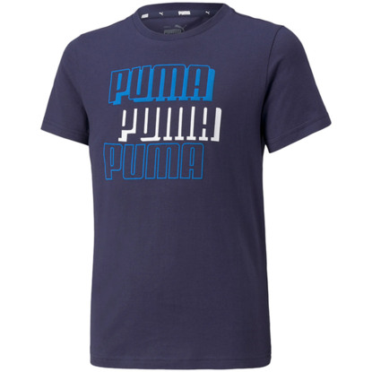 Koszulka dla dzieci Puma Alpha Tee B granatowa 589257 06