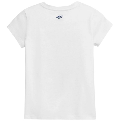Koszulka dla dziewczynki 4F biała HJL22 JTSD006 10S
