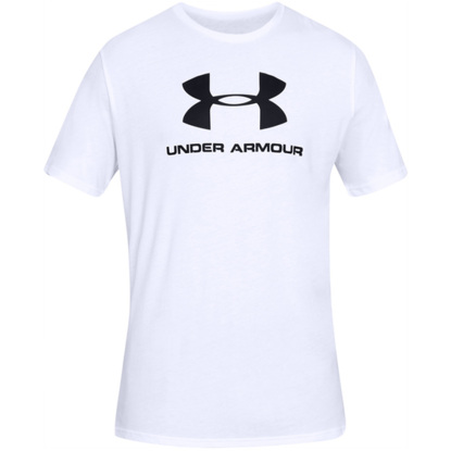 Koszulka męska Under Armour Sportstyle Logo SS biała 1329590 100