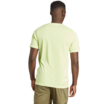 Koszulka męska adidas Trail Essentials Seasonal Training Graphic limonkowa IJ9602
