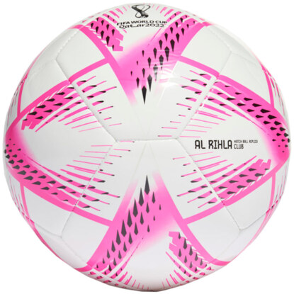 Piłka nożna adidas Al Rihla Club Ball biało-różowa H57787