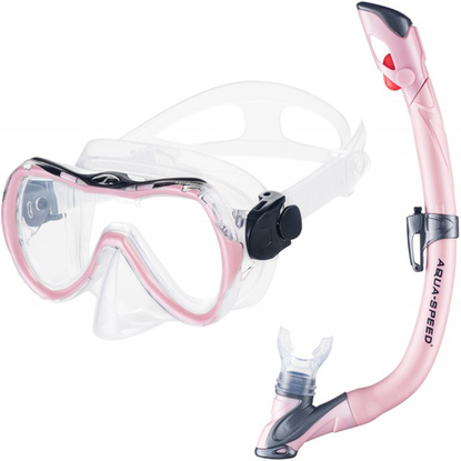 Zestaw do nurkowania Aqua-Speed Maska Enzo Fajka Evo jasno-różowy 03 604