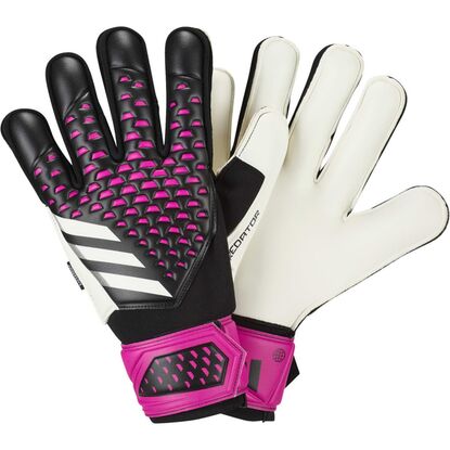 Rękawice bramkarskie adidas Predator Match Fingersave czarno-różowe HN3340