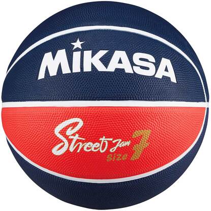 Piłka koszykowa Mikasa granatowo-czerwona BB702B-NBRW