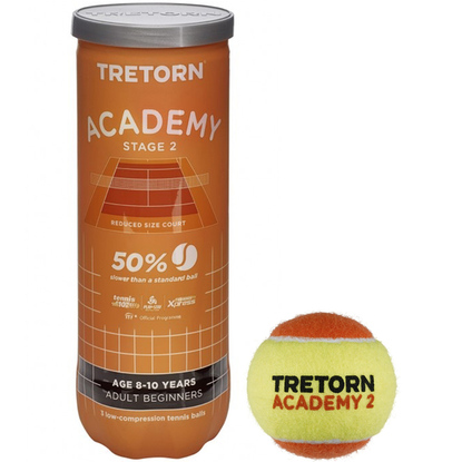 Piłki do tenisa ziemnego Tretorn Academy ST2 3 szt. pomarańczowy 473625