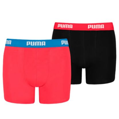 Bokserki dla dzieci Puma Basic Boxer 2P czerwone, czarne 935454 04