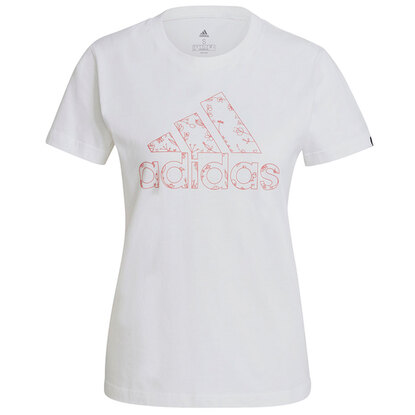 Koszulka damska adidas Outlined Floral Graphic T-Shirt  biała GL1031