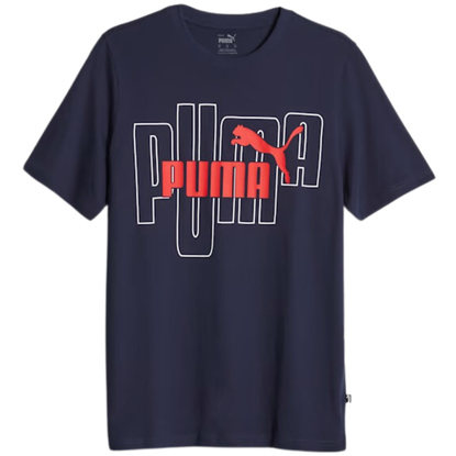 Koszulka męska Puma Graphics No. 1 Logo Tee granatowa 677183 06