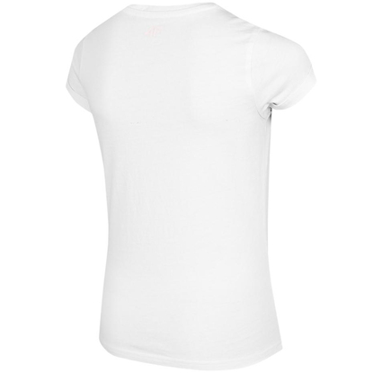 Koszulka dla dziewczynki 4F biała HJZ22 JTSD005 10S