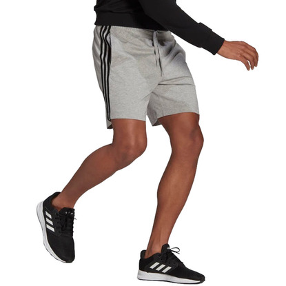 Spodenki męskie adidas AEROREADY Essentials 3-Stripes Shorts szare GK9990