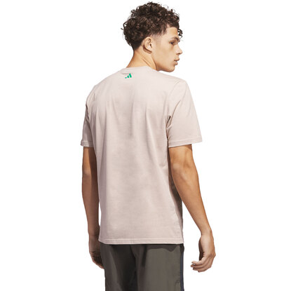 Koszulka męska adidas Chain Net Basketball Graphic Tee beżowa IC1863