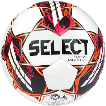 Piłka nożna Select Futsal Talento 11 biało-pomarańczowa 18540
