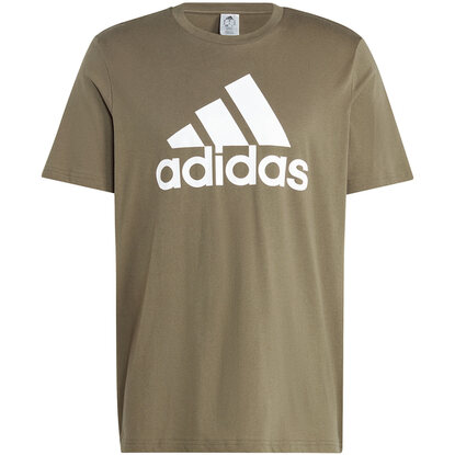 Koszulka męska adidas Essentials Single Jersey Big Logo Tee khaki IC9355
