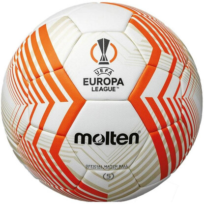 Piłka nożna Molten Fifa Official UEFA Europa League Acentec biało-pomarańczowa F5U5000-23