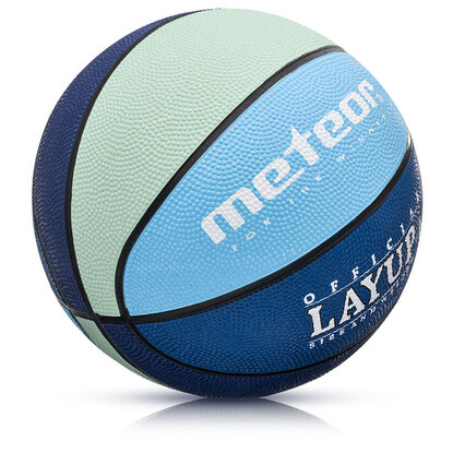 Piłka koszykowa Meteor LayUp 4 niebiesko-granatowo-szara 07077