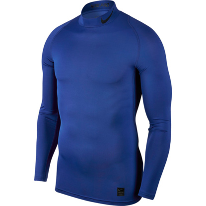 Koszulka męska Nike Pro Top Compression Mock LS niebieska 838079 480