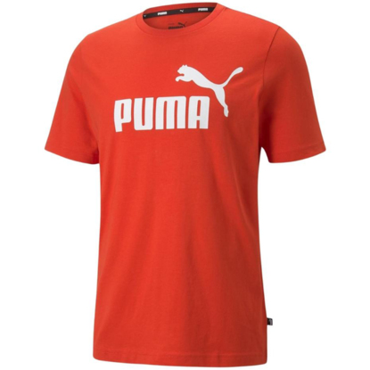 Koszulka męska Puma Essential Logo czerwona 586667 33