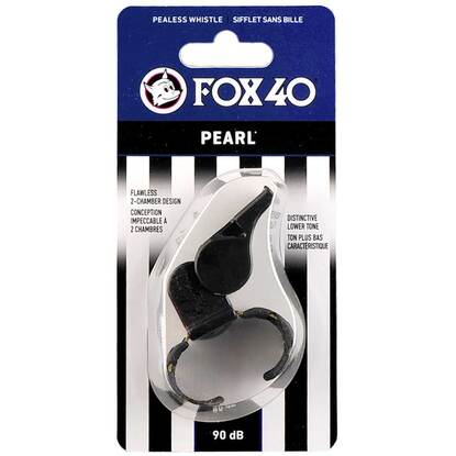 Gwizdek Fox 40 Pearl z uchwytem na palec czarny 9709-0008