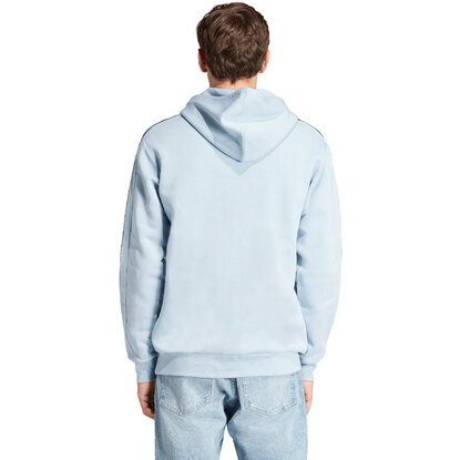 Bluza męska adidas Essentials Fleece 3-Stripes Hoodie błękitna IS0004