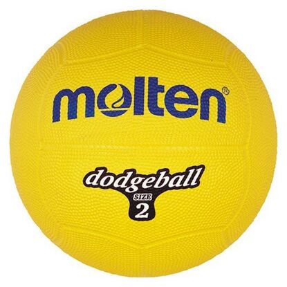 Piłka gumowa Molten Dodgeball DB2-Y r. 2 żółta