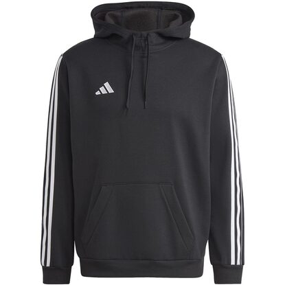 Bluza męska adidas Tiro 23 League Sweat Hoodie czarno-biała HS3598