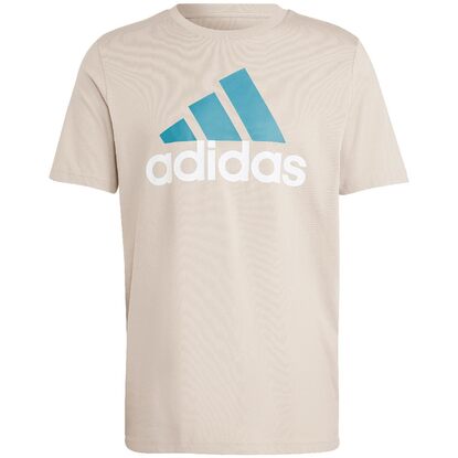 Koszulka męska adidas Essentials Single Jersey Big Logo Tee beżowa IJ8575