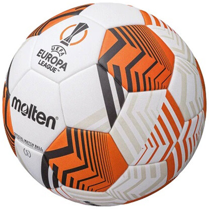 Piłka nożna Molten Official UEFA Europa League Acentec biało-pomarańczowa F5U5000-12