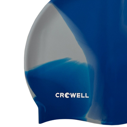 Czepek pływacki silikonowy Crowell Multi Flame niebiesko-szary kol.19