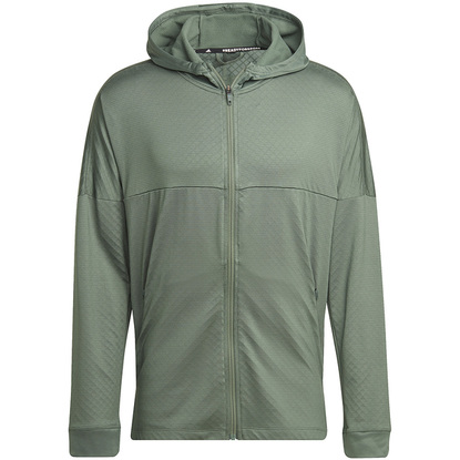 Bluza męska adidas Workout Warm Full Zip Hoodie zielona HL8778