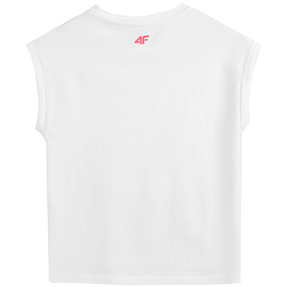 Koszulka dla dziewczynki 4F biała HJL21 JTSD009 10S
