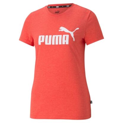 Koszulka damska Puma ESS Logo Heather Tee czerwona 586876 23