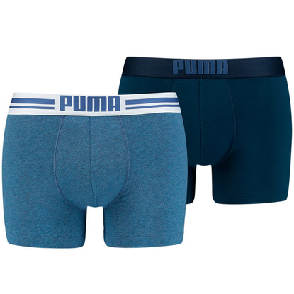 Bokserki męskie Puma Placed Logo Boxer 2P denim 906519 05
