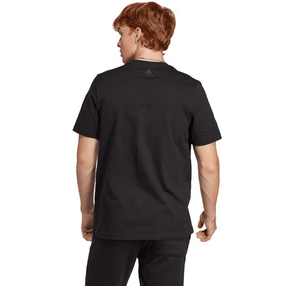 Koszulka męska adidas Essentials Single Jersey Big Logo czarno-biała IC9347
