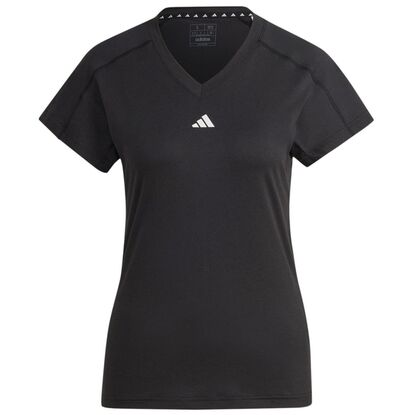 Koszulka damska adidas Aeroready Train Essentials Minimal Branding V-Neck Tee czarna HN5543