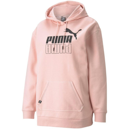 Bluza damska Puma Power Elongated Hoodie FL różowa 589540 36
