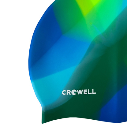 Czepek pływacki silikonowy Crowell Multi Flame zielono-niebieski kol.20