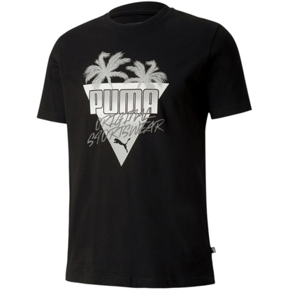 Koszulka męska Puma Summer Palms Graphic czarna 581917 01