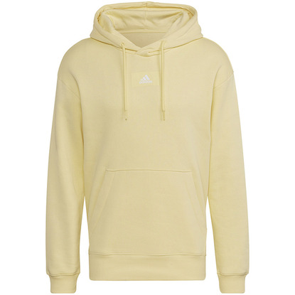Bluza męska adidas Essentials FeelVivid Cotton Fleece Drop Shoulder Hoodie żółta HK2824