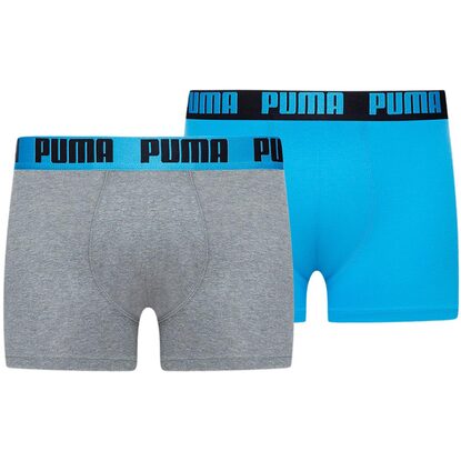 Bokserki męskie Puma Basic Boxer 2P niebieskie, szare 906823 72