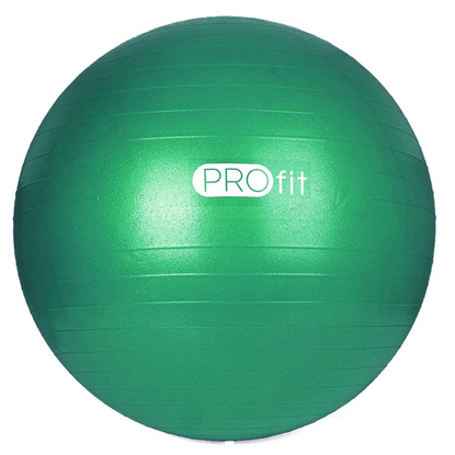Piłka gimnastyczna Profit 75 cm zielona z pompką DK 2102