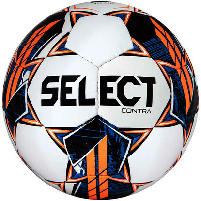 Piłka nożna Select Contra 4 V23 biało-czarno-pomarańczowa 17748