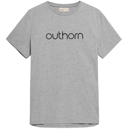 Koszulka męska Outhorn ciepły jasny szary melanż HOL22 TSM601 26M