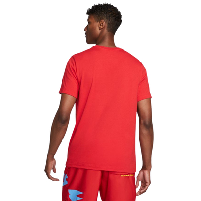 Koszulka męska Nike Nsw Tee Icon Futura czerwona AR5004 660