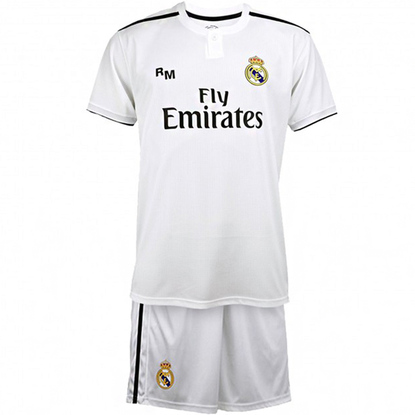 Komplet sportowy dla dzieci Real Madrid B1L Home Kit SS 2018/19 biały