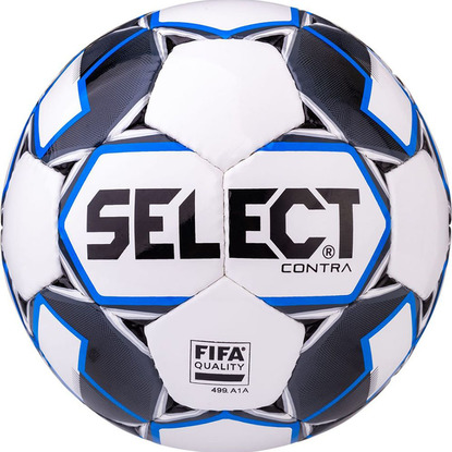 Piłka nożna Select Contra 5 FIFA 2019 biało-niebieska 15006