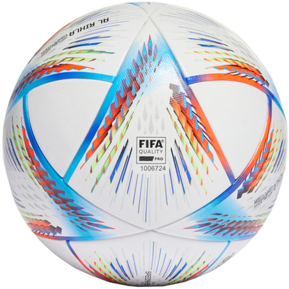 Piłka nożna adidas Al Rihla Mini Ball biało-pomarańczowo-niebieska H57793